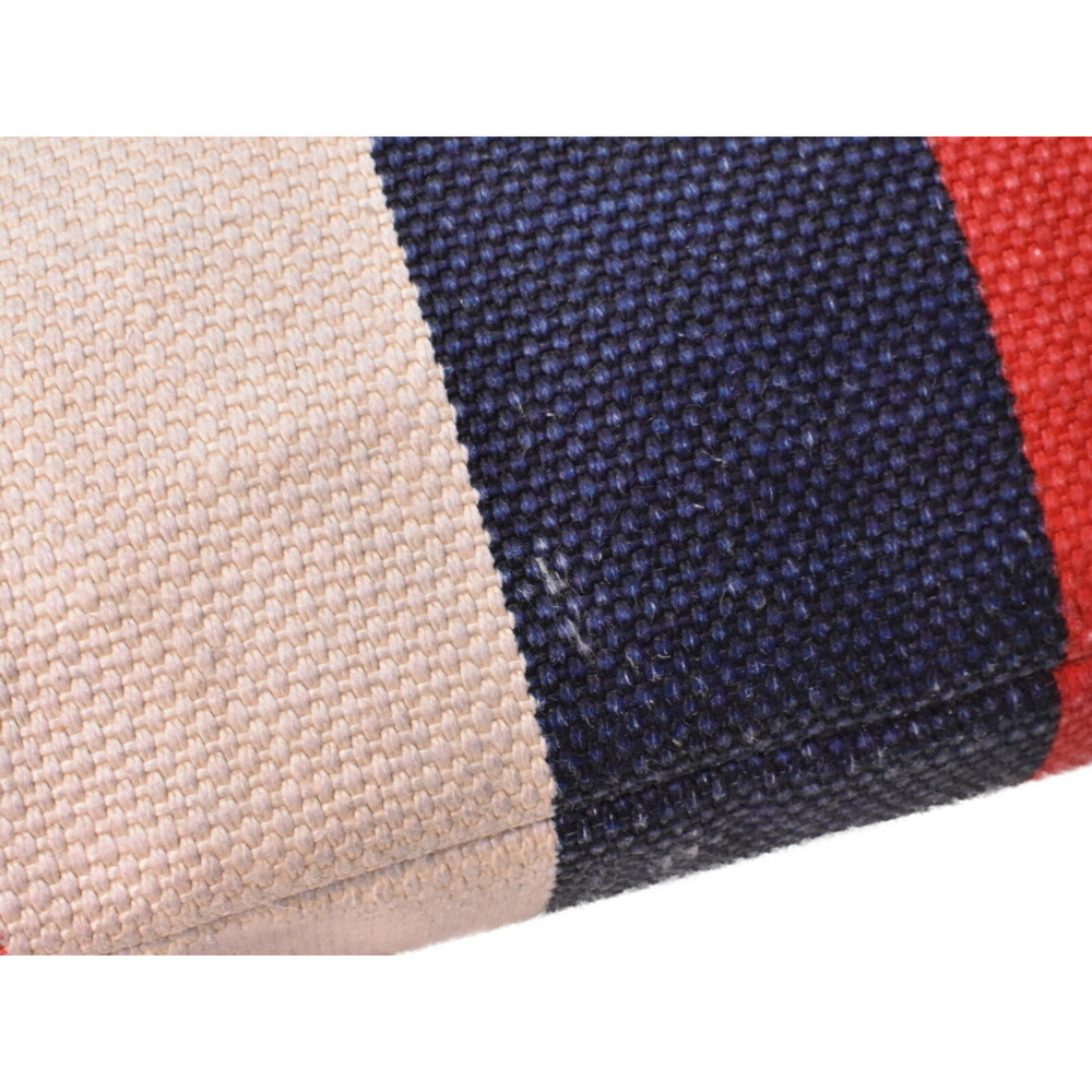 Gucci Drawstring Backpack Canvas Striped Blue Red… - image 6